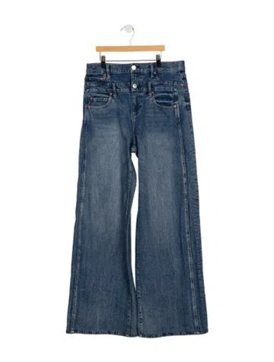 Pre-owned Alice And Olivia High-rise Flared Jeans In Blue