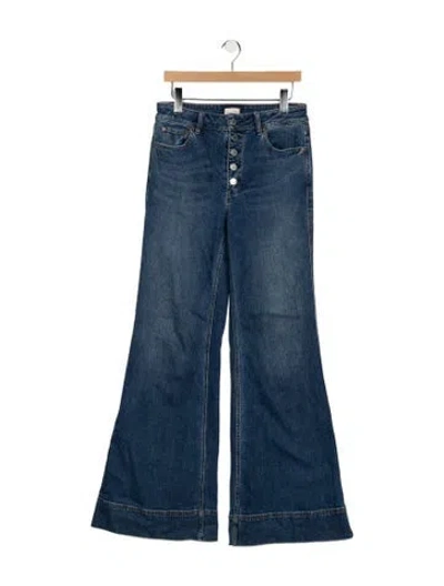 Pre-owned Alice And Olivia High-rise Flared Jeans In Blue
