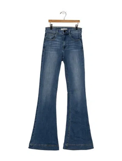 Pre-owned Alice And Olivia High-rise Flared Jeans In Blue