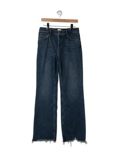 Pre-owned Alice And Olivia High-rise Flared Jeans In Blue