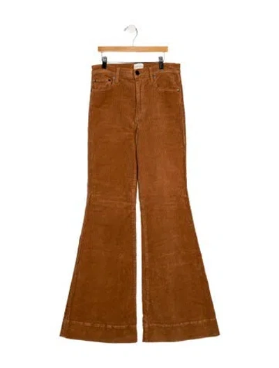 Pre-owned Alice And Olivia High-rise Flared Jeans In Brown