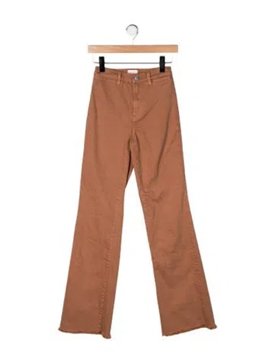 Pre-owned Alice And Olivia High-rise Flared Jeans In Brown