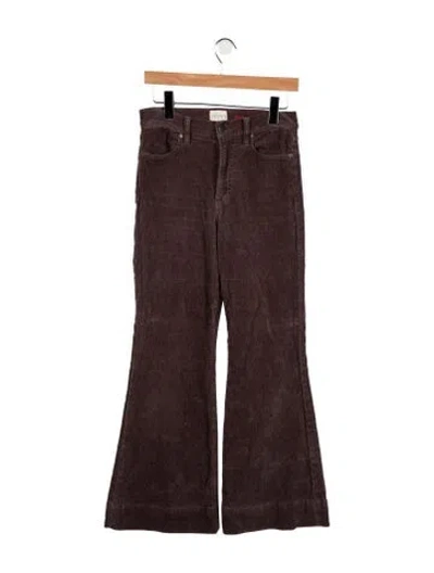 Pre-owned Alice And Olivia High-rise Flared Jeans In Brown
