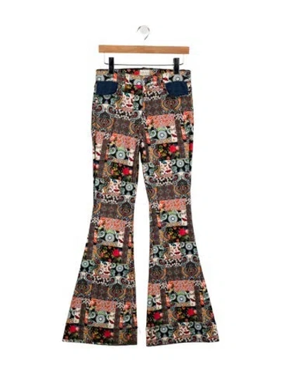 Pre-owned Alice And Olivia High-rise Flared Jeans In Multi