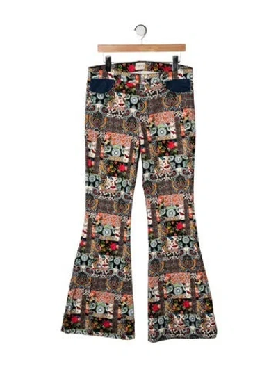Pre-owned Alice And Olivia High-rise Flared Jeans In Multicolor