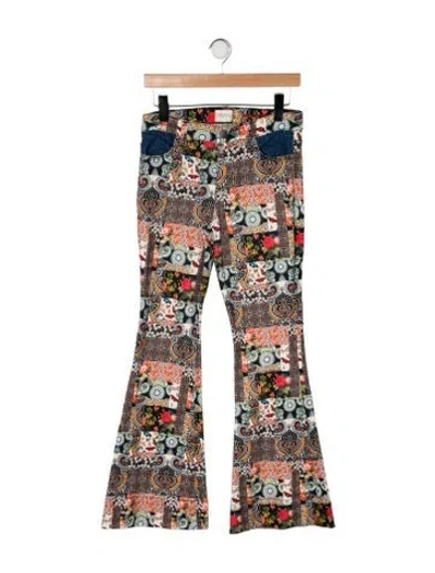 Pre-owned Alice And Olivia High-rise Flared Jeans In Multicolor