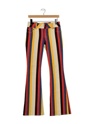 Pre-owned Alice And Olivia High-rise Flared Jeans In Multicolor