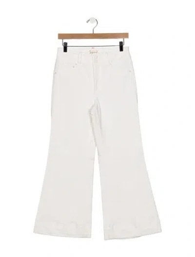 Pre-owned Alice And Olivia High-rise Flared Jeans In Neutral