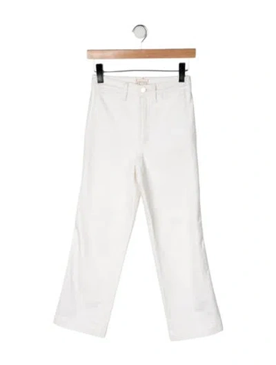 Pre-owned Alice And Olivia High-rise Flared Jeans In Neutrals