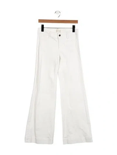 Pre-owned Alice And Olivia High-rise Flared Jeans In Neutrals