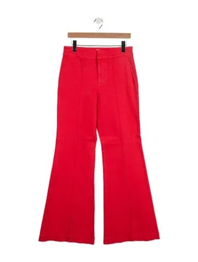 Pre-owned Alice And Olivia High-rise Flared Jeans In Orange