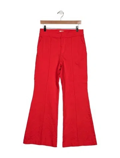 Pre-owned Alice And Olivia High-rise Flared Jeans In Orange