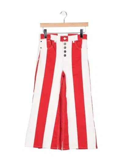 Pre-owned Alice And Olivia High-rise Flared Jeans In Orange