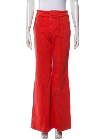 Pre-owned Alice And Olivia High-rise Flared Jeans In Orange