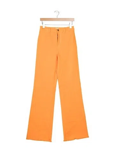 Pre-owned Alice And Olivia High-rise Flared Jeans In Orange