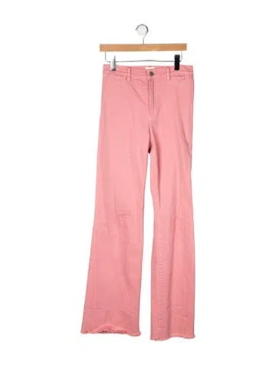 Pre-owned Alice And Olivia High-rise Flared Jeans In Pink