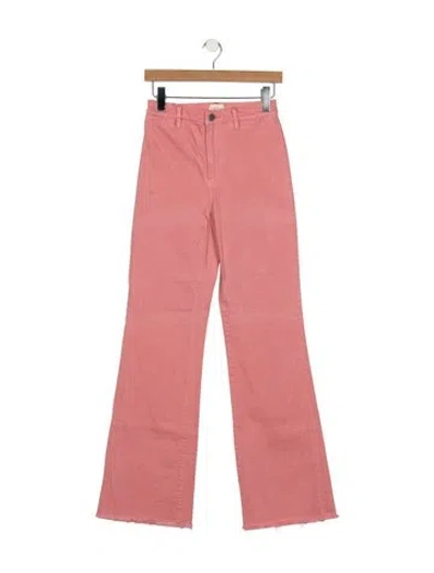 Pre-owned Alice And Olivia High-rise Flared Jeans In Pink