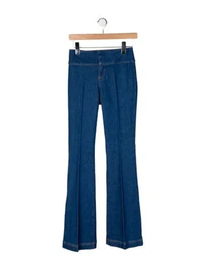 Pre-owned Alice And Olivia High-rise Flared Jeans W/ Tags In Blue