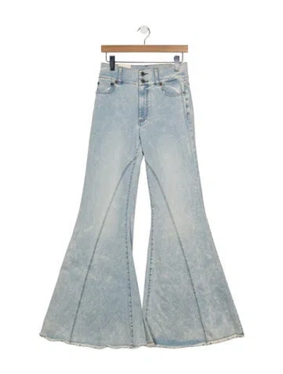 Pre-owned Alice And Olivia High-rise Flared Jeans W/ Tags In Blue