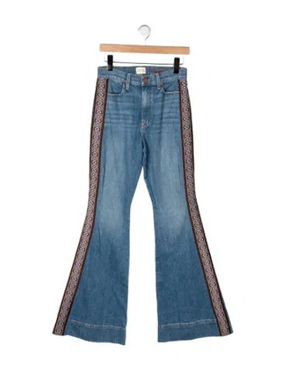 Pre-owned Alice And Olivia High-rise Flared Jeans W/ Tags In Blue