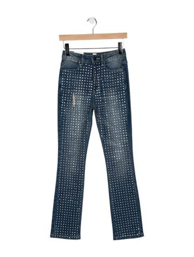 Pre-owned Alice And Olivia High-rise Flared Jeans W/ Tags In Blue