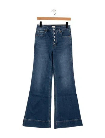 Pre-owned Alice And Olivia High-rise Flared Jeans W/ Tags In Blue