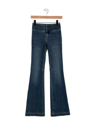 Pre-owned Alice And Olivia High-rise Flared Jeans W/ Tags In Blue