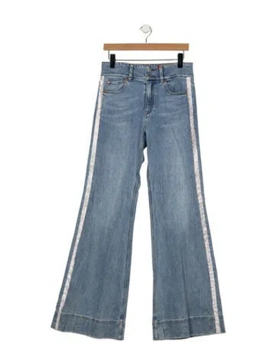 Pre-owned Alice And Olivia High-rise Flared Jeans W/ Tags In Blue