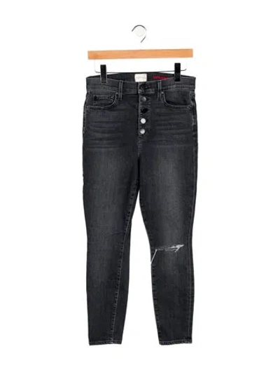 Pre-owned Alice And Olivia High-rise Skinny Leg Jeans In Black