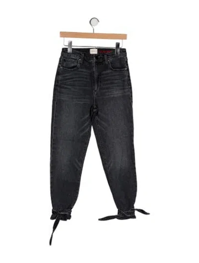 Pre-owned Alice And Olivia High-rise Skinny Leg Jeans In Gray