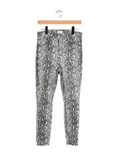 Pre-owned Alice And Olivia High-rise Skinny Leg Jeans In Gray