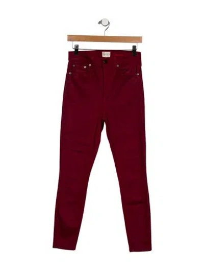 Pre-owned Alice And Olivia High-rise Skinny Leg Jeans In Red