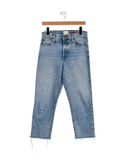 Pre-owned Alice And Olivia High-rise Straight Leg Jeans In Blue