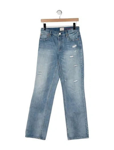 Pre-owned Alice And Olivia High-rise Straight Leg Jeans In Blue