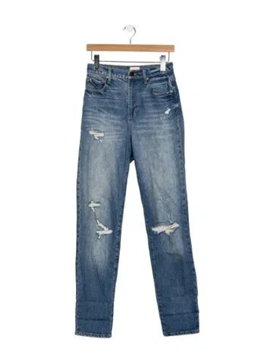 Pre-owned Alice And Olivia High-rise Straight Leg Jeans In Blue