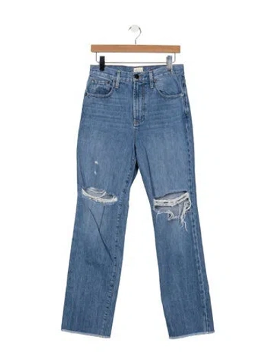 Pre-owned Alice And Olivia High-rise Straight Leg Jeans In Blue