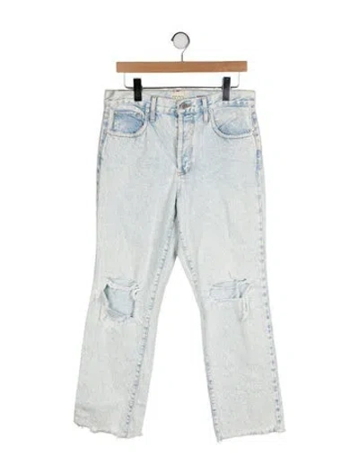 Pre-owned Alice And Olivia High-rise Straight Leg Jeans In Green