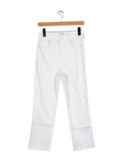 Pre-owned Alice And Olivia High-rise Straight Leg Jeans In White