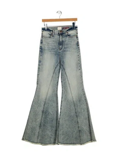 Pre-owned Alice And Olivia High-rise Wide Leg Jeans In Blue