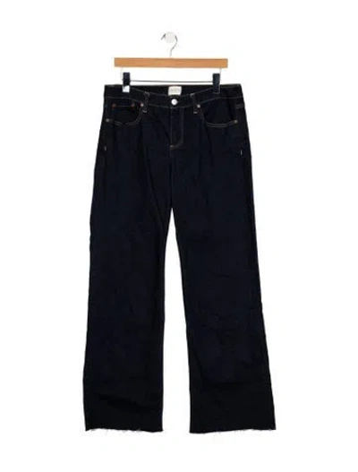 Pre-owned Alice And Olivia High-rise Wide Leg Jeans In Blue