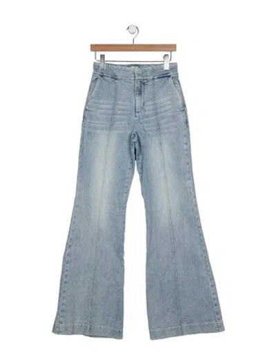 Pre-owned Alice And Olivia High-rise Wide Leg Jeans In Blue