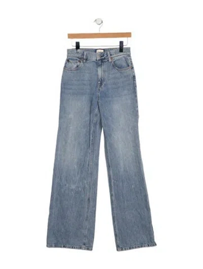 Pre-owned Alice And Olivia High-rise Wide Leg Jeans In Blue