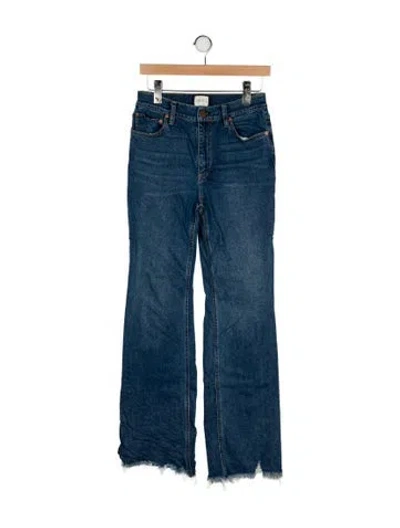 Pre-owned Alice And Olivia High-rise Wide Leg Jeans In Blue