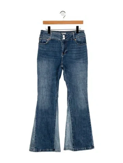 Pre-owned Alice And Olivia High-rise Wide Leg Jeans In Blue