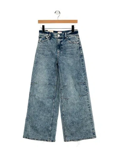 Pre-owned Alice And Olivia High-rise Wide Leg Jeans In Blue