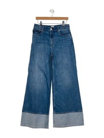 Pre-owned Alice And Olivia High-rise Wide Leg Jeans In Blue