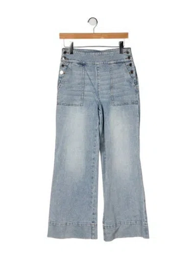 Pre-owned Alice And Olivia High-rise Wide Leg Jeans In Blue
