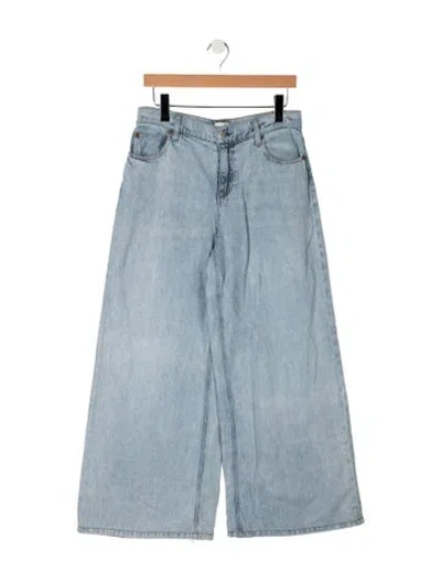 Pre-owned Alice And Olivia High-rise Wide Leg Jeans In Blue