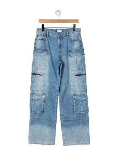 Pre-owned Alice And Olivia High-rise Wide Leg Jeans In Blue