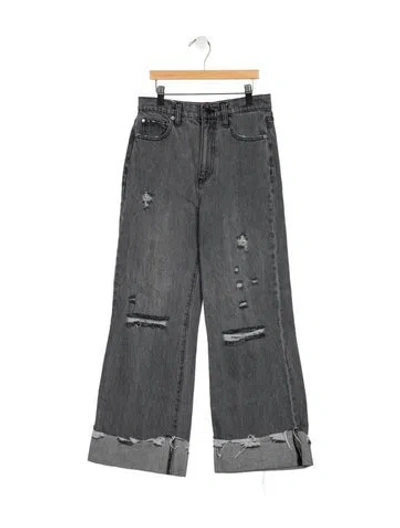 Pre-owned Alice And Olivia High-rise Wide Leg Jeans In Blue